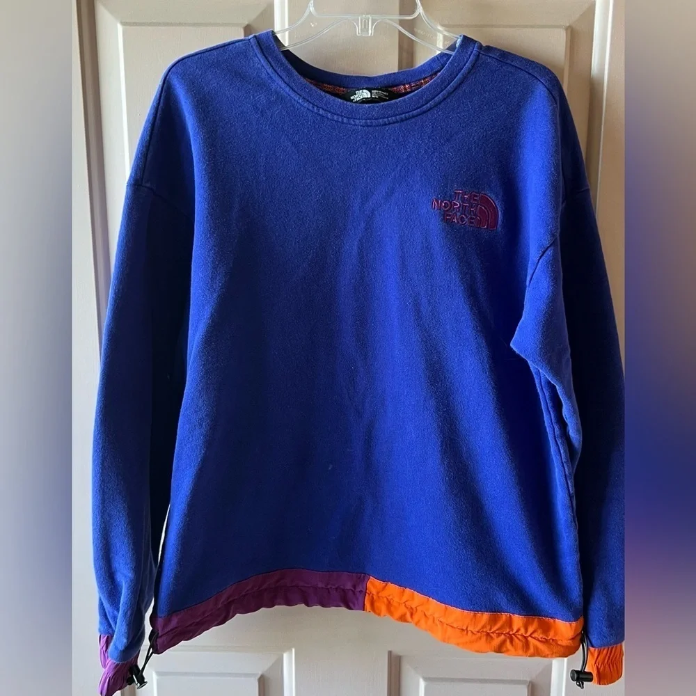 The North Face Purple Blue Multi 92 Rage Retro Collection Sweatshirt EUC M #1393